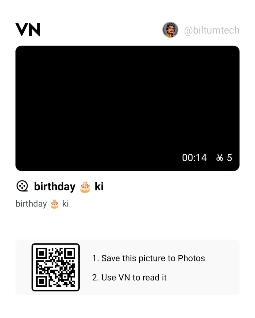 VN Birthday Templates QR Codes