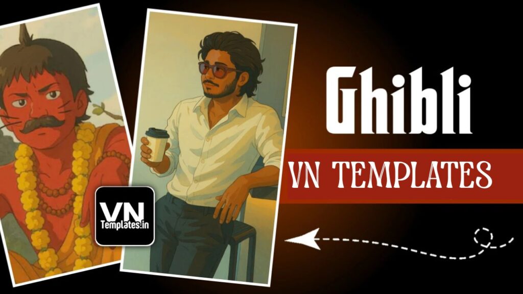 Ghibli Art VN Template QR Code for Reels with VN Code